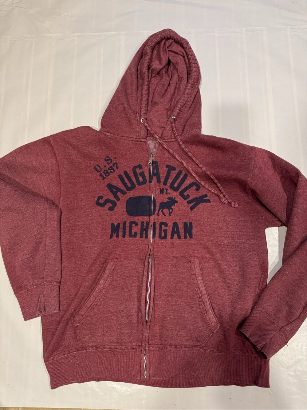Adult Heavy Weight New Agenda San Miguel Michoacan Full Zip Hoodie - Red - XXL